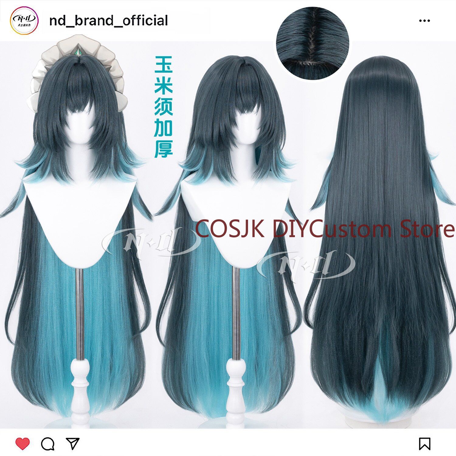 Anime Cosplay Wig Heat Resistant - Wig Cosplay Anime Danica dari Genshin