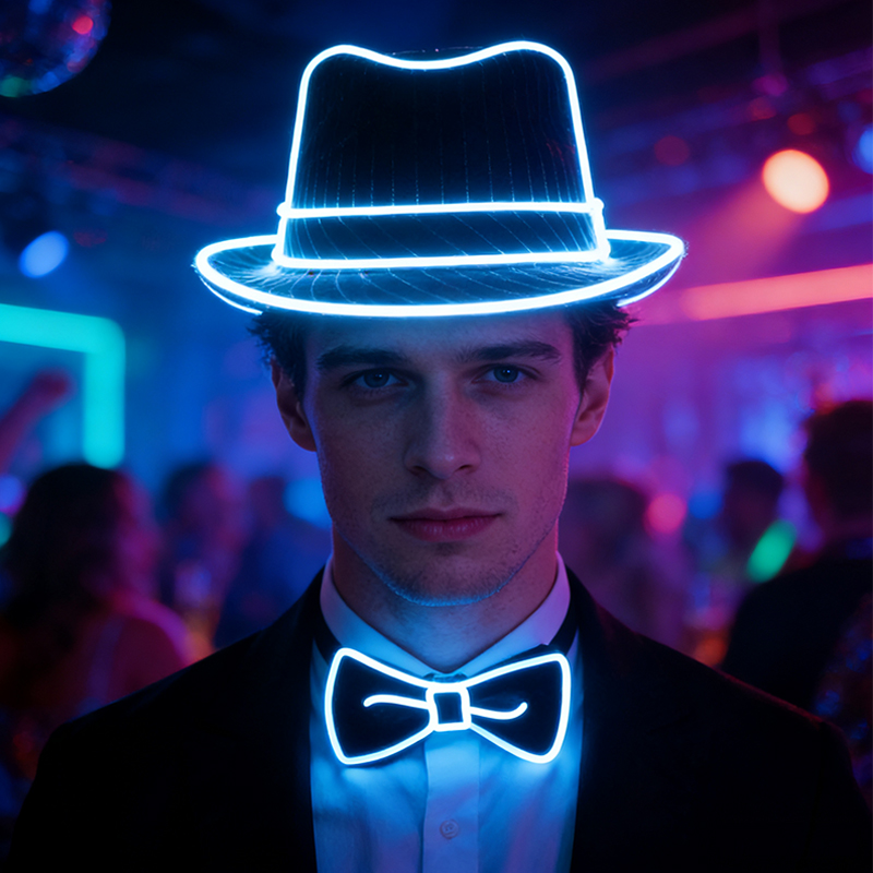 Glow In The Dark Party Glasses - Hadiah Pria Neon EL kawat bersinar