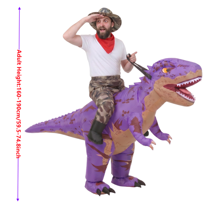 Kostum T-Rex Tiup Warna Ungu d - Costumes ulasan dan harga