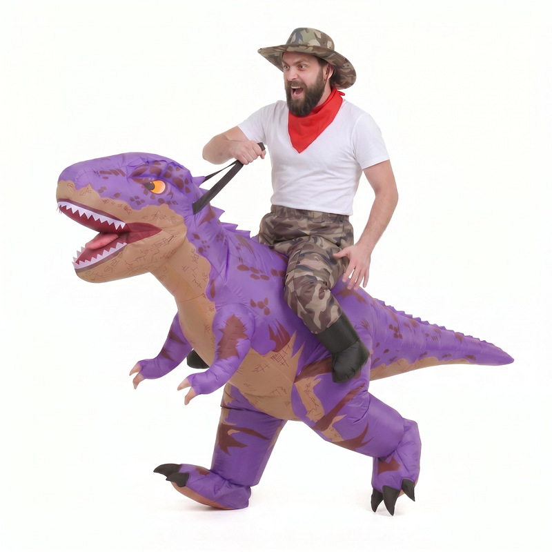Kostum T-Rex Tiup Warna Ungu d - Costumes ulasan dan harga