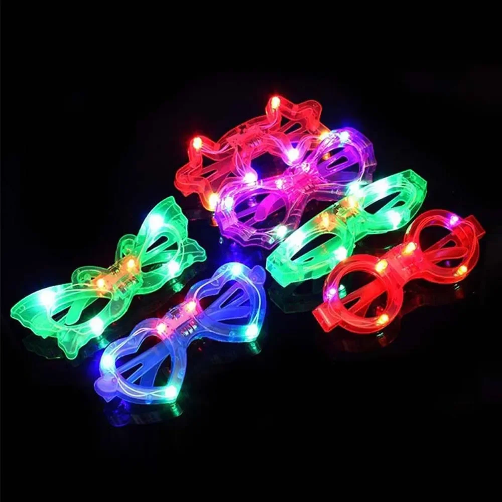 20 buah kacamata bercahaya yan - Glow In The Dark Party Glasses ulasan dan harga