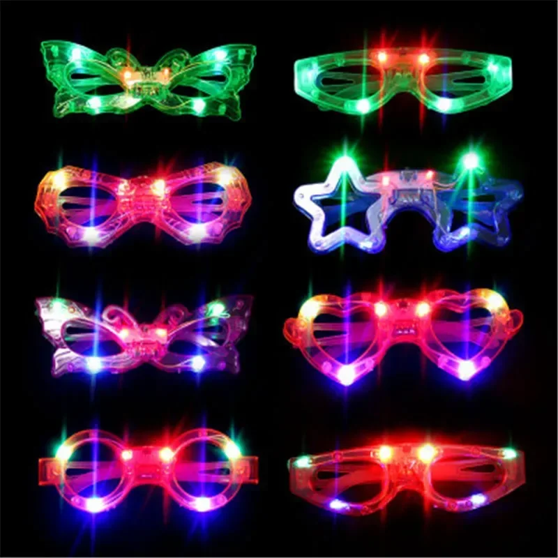 20 buah kacamata bercahaya yan - Glow In The Dark Party Glasses ulasan dan harga