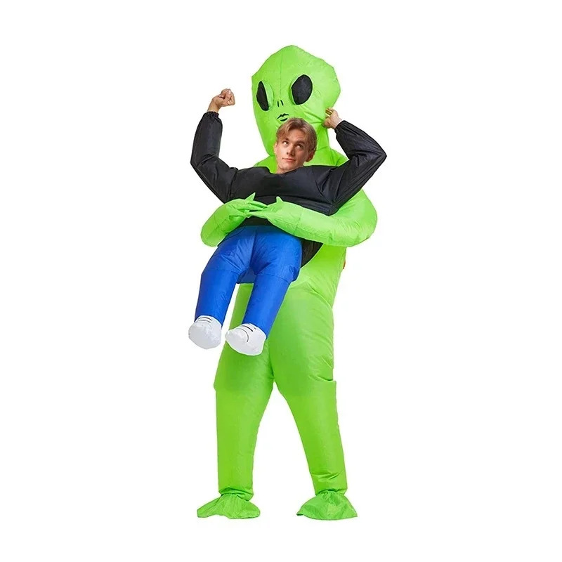 Kostum Monster Alien Hijau Tiu - Inflatable Dinosaur Costume Adult ulasan dan harga