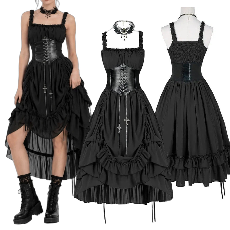 Gaun Korset Gothic Wanita Hita - Medieval Renaissance Dress Women ulasan dan harga