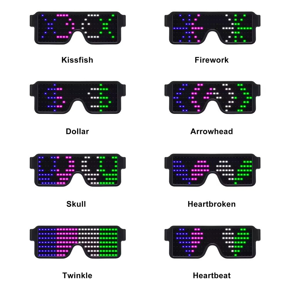 Kacamata LED Menyala Dinamis,  - Glow In The Dark Party Glasses ulasan dan harga