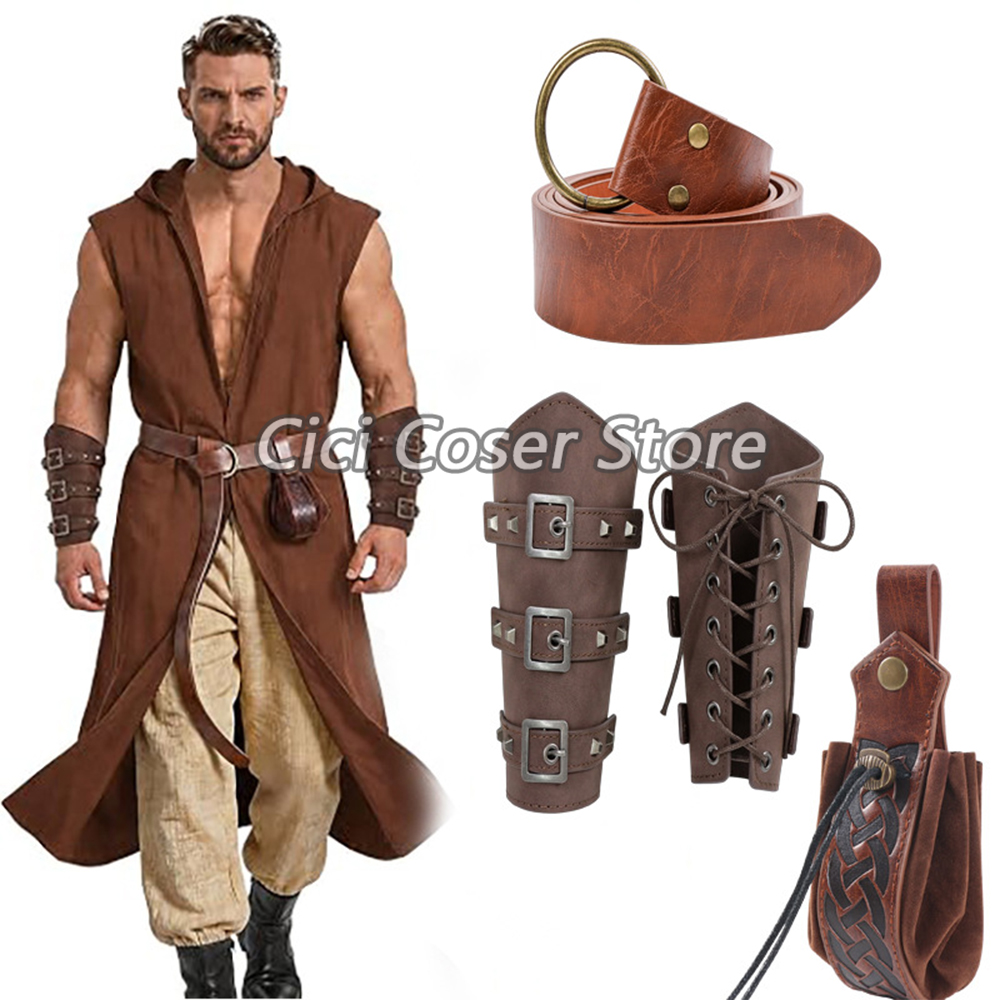 Set Sabuk Kulit PU Abad Perten - Costumes ulasan dan harga