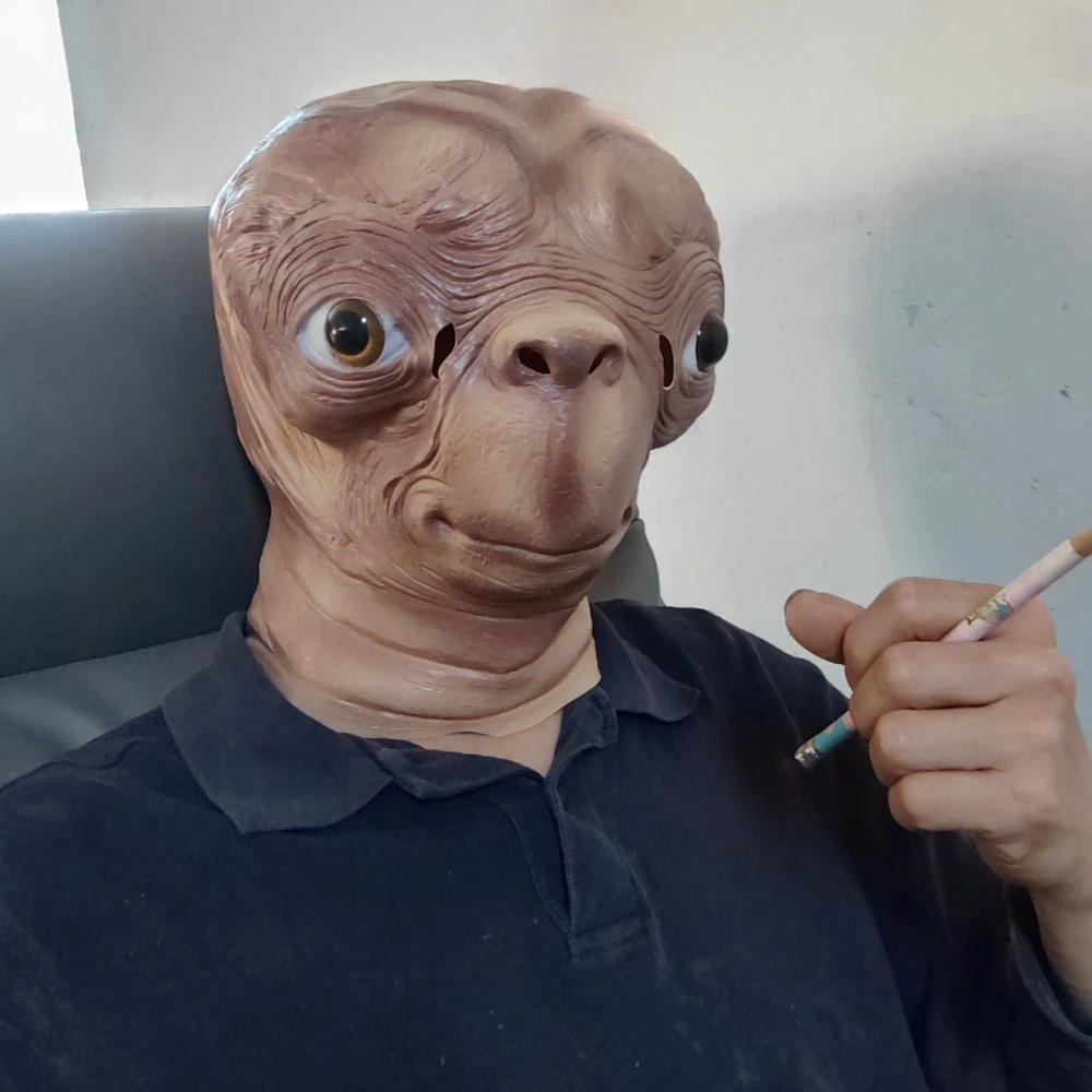 Topeng Kepala Alien Menyeramka - Latex Alien Mask Realistic ulasan dan harga