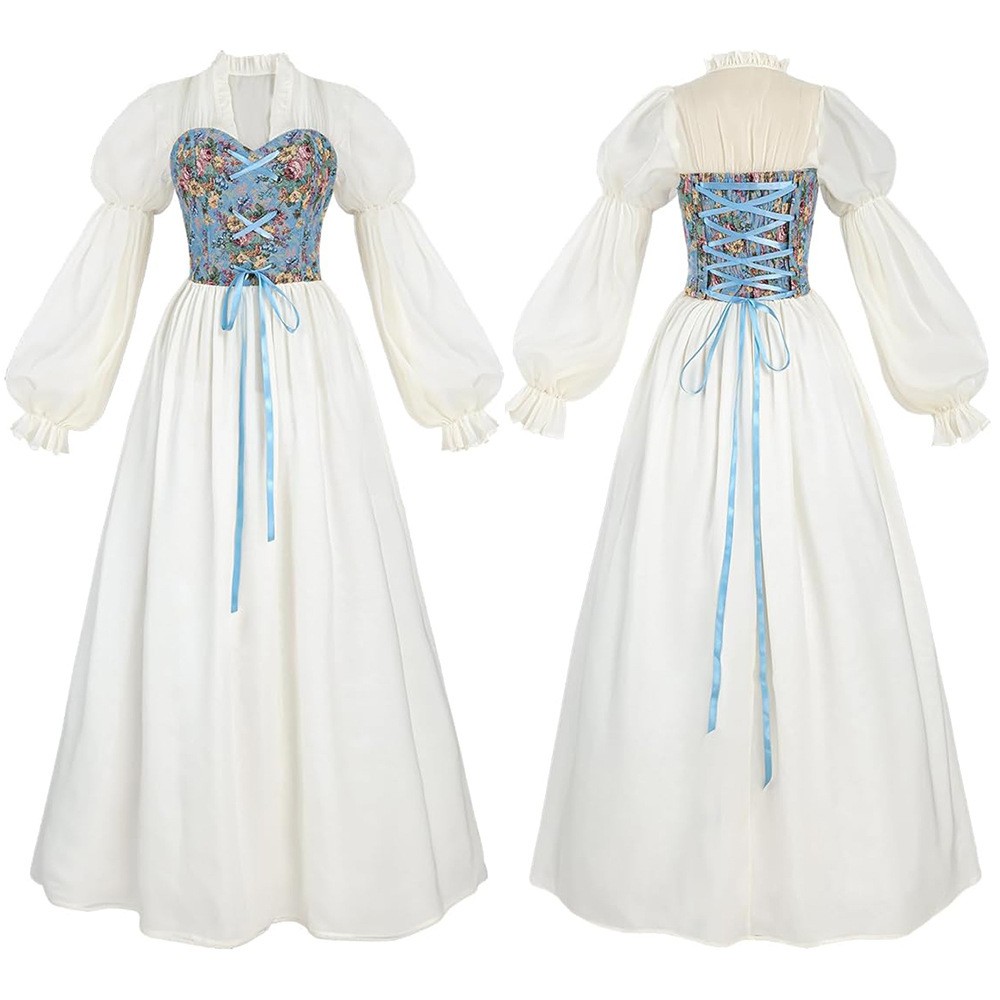 Gaun Korset Bergaya Renaisans  - Medieval Renaissance Dress Women ulasan dan harga