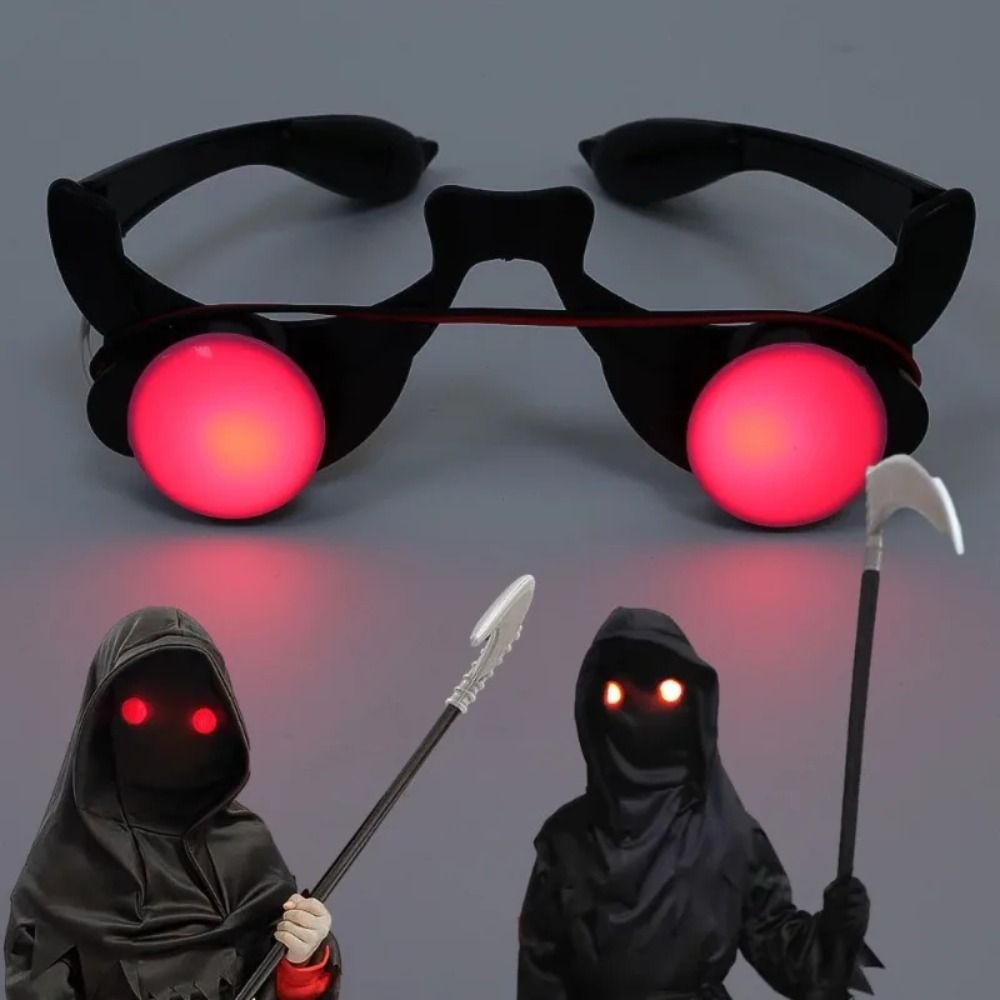 Kacamata LED ABS Mata Merah Ka - Glow In The Dark Party Glasses ulasan dan harga