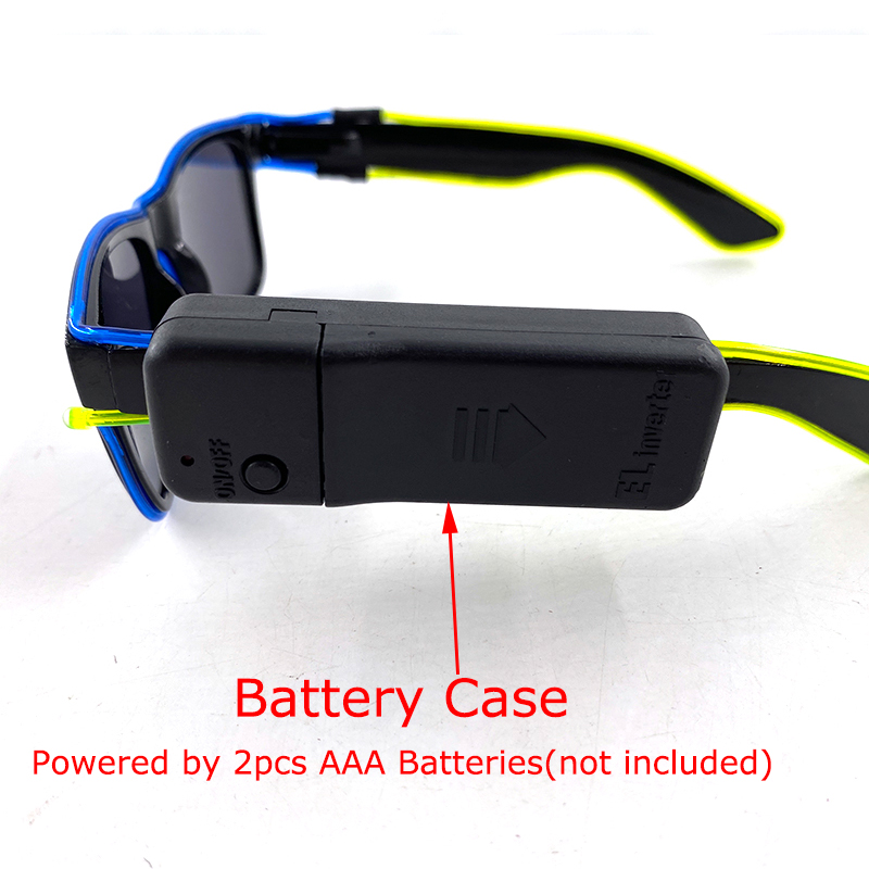 Kacamata Hitam LED Keren Nirka - Glow In The Dark Party Glasses ulasan dan harga