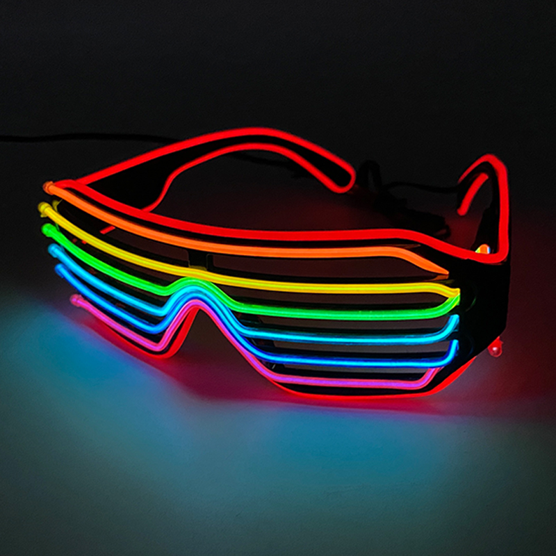Kacamata menyala warna-warni N - Glow In The Dark Party Glasses ulasan dan harga